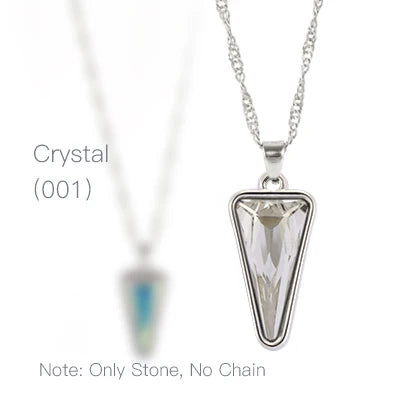 Acmore Crystal Fancy Derlta Shaped High Quality K9 Glass Alloy Pendant Necklace Jewelry Making Crystal Stone Earring Brooch Accessories