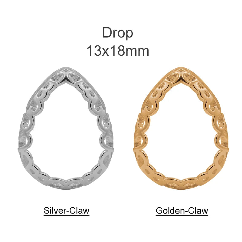 Multi Shape Nest Copper Claw Eco-Friendly DIY Rhinestones Sewing Accessories Sew on Stones With Setting
