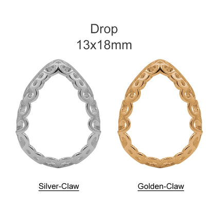 Multi Shape Nest Copper Claw Eco-Friendly DIY Rhinestones Sewing Accessories Sew on Stones With Setting
