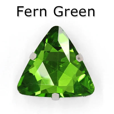 Colorful Triangle Crystal Stone With Claw Settings for T-Shirt Loose Rhinestones