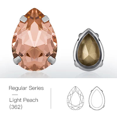 Acmore Crystal K9 Fancy Stone Sew on Rhinestones With 0.4mm Copper Setting for Clothing Sewing