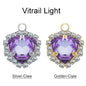 Xichuan Fat Triangle Shaped Crystal Stone K9 Glass Sew on Cup Chain Setting Shiny Colors Rhinestone Crafts Pendant Necklace