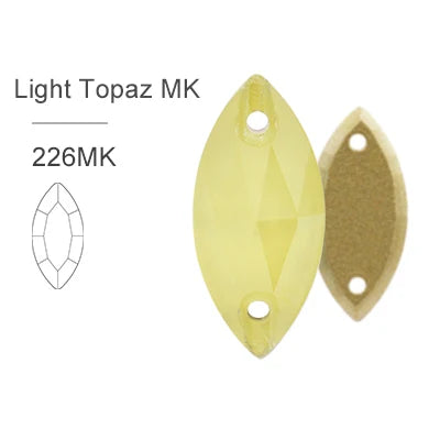 MK Series Flat Back Navette Sew on Stone for Clothing Decoration