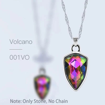 Acmore Crystal Shield Fancy Shaped Shiny 16 Colors 11*19mm Fashion Cristaled Stones Alloy Pendant Necklace Earring Jewelry Making