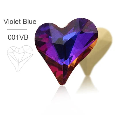 Acmore Crystal Sweet Heart Fancy Shaped Pointback K9 Glass Rhinestones Crystal Stones Crafts for Jewelry Making Garment Decoration