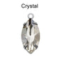 Factory Direct Navette Shape Crystal Stone Pendant With Silver Claw Necklace/Brancelet Accessories 7*15MM Silver