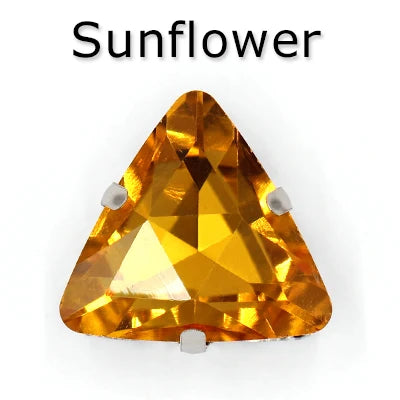 Colorful Triangle Crystal Stone With Claw Settings for T-Shirt Loose Rhinestones