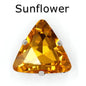Colorful Triangle Crystal Stone With Claw Settings for T-Shirt Loose Rhinestones