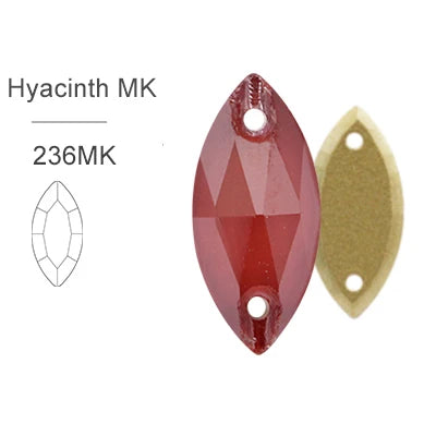 MK Series Flat Back Navette Sew on Stone for Clothing Decoration