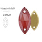 MK Series Flat Back Navette Sew on Stone for Clothing Decoration