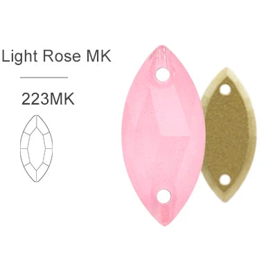 MK Series Flat Back Navette Sew on Stone for Clothing Decoration