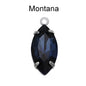 Factory Direct Navette Shape Crystal Stone Pendant With Silver Claw Necklace/Brancelet Accessories 7*15MM Silver