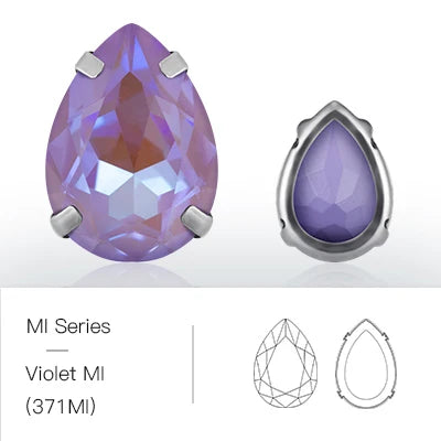 Acmore Crystal High Quality MI Sew on Stone Glass Rhinestone With Claw Setting for Point Back Nail Stones Decoration