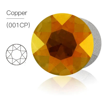 Acmore Crystal Gemstone Flower Round K9 Glass Rhinestones Crystal Pointback Glue on Clothing Making Nail Art Garment Crafts Jewelry