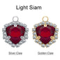 Xichuan Fat Triangle Shaped Crystal Stone K9 Glass Sew on Cup Chain Setting Shiny Colors Rhinestone Crafts Pendant Necklace