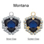 Xichuan Fat Triangle Shaped Crystal Stone K9 Glass Sew on Cup Chain Setting Shiny Colors Rhinestone Crafts Pendant Necklace