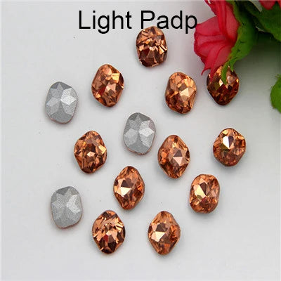 Wholesale Fat Square Fancy Stone Colorful Crystal Stones Crystal Rhinestones Glass Rhinestones Crystal Accessories for Jewelry