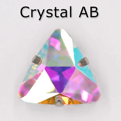 Colorful Triangle Crystal Stone With Claw Settings for T-Shirt Loose Rhinestones