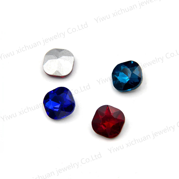 Wholesale Fat Square Fancy Stone Colorful Crystal Stones Crystal Rhinestones Glass Rhinestones Crystal Accessories for Jewelry