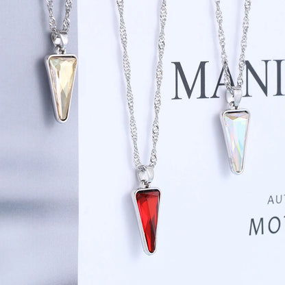 Acmore Crystal Fancy Derlta Shaped High Quality K9 Glass Alloy Pendant Necklace Jewelry Making Crystal Stone Earring Brooch Accessories