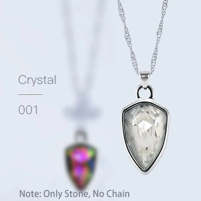 Acmore Crystal Shield Fancy Shaped Shiny 16 Colors 11*19mm Fashion Cristaled Stones Alloy Pendant Necklace Earring Jewelry Making