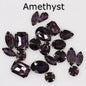 Hot Sell Crystal Buckle Droplet Sew on Rhinestone With Claw for DIY Jewelry Hair Clips Wedding Dess