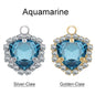 Xichuan Fat Triangle Shaped Crystal Stone K9 Glass Sew on Cup Chain Setting Shiny Colors Rhinestone Crafts Pendant Necklace