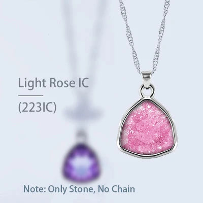 Acmore Crystal Fat Triangle Shape Shiny Color Stone Alloy Back Pendant Necklace Diy for Brooch Earring Brooch Bracelet Hair Accessories