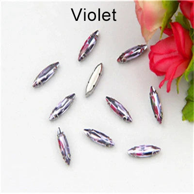 Navette Crystal Fancy Stone With D Claw Setting for Sew on Wedding Dress