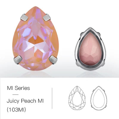 Acmore Crystal High Quality MI Sew on Stone Glass Rhinestone With Claw Setting for Point Back Nail Stones Decoration
