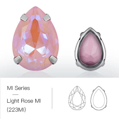 Acmore Crystal High Quality MI Sew on Stone Glass Rhinestone With Claw Setting for Point Back Nail Stones Decoration