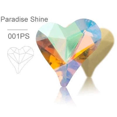 Acmore Crystal Sweet Heart Fancy Shaped Pointback K9 Glass Rhinestones Crystal Stones Crafts for Jewelry Making Garment Decoration