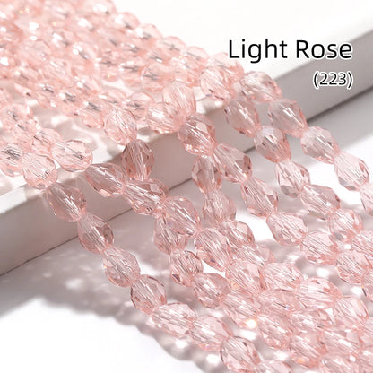 Acmore Crystal  6*8MM Water Drop Loose Stone Glass Crafts Waist Faceted  Crystal Beads Jewelry Finding Accessories for Necklace Earring