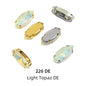 Acmore Crystal High Quality Horse Eye Navette Shape Color Stone With Four Claws Sew on Glass Rhinestones DIY Garment Accessories