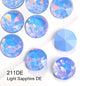 Acmore Crystal High Quality K9 Point Back Gemstone Flower Shape Glass Loose Rhinestones Opal Mocha Crystal Jewelry Diy Decoration