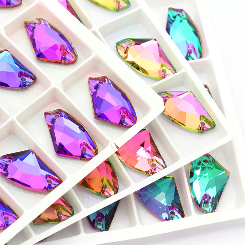 Xichuan Top Quality Jewelry Galactic Sew on Stone Glass Crystal Stones Flat Back Rhinestones for Sewing Craft Dress