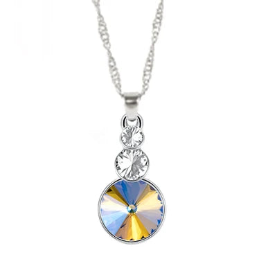 Acmore Crystal Triple Rivoli Shaped Shiny 9 Colors K9 Glass Crystal Stone Alloy Pendant for Bracelet Necklace Earring DIY Accessories