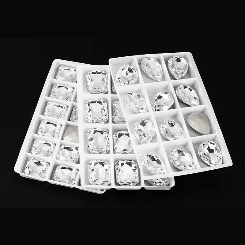 Acmore Crystal New Desgin Big Size Multiful Shapes Crystal Glass Fancy Rhinestones for Jewelry Making and Crystal Craft