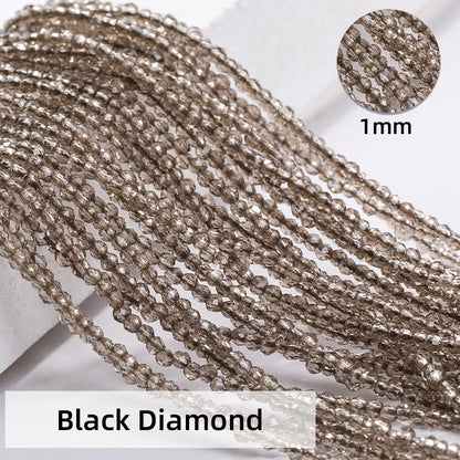 Acmore Crystal 1mm 20 Colors Loose Crystal Stones Jewelry Making Crafts Waist Necklace Earring Flat Beads DIY Deco Accessories