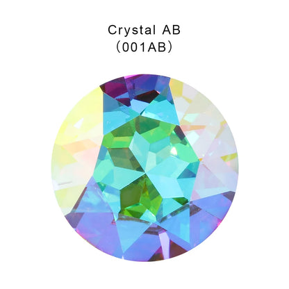 Acmore Crystal Newest Big Size 27mm Gemstone Flower Crystal ab Pointback DIY Nail Art Supplies Rhinestone Decoration Accessories