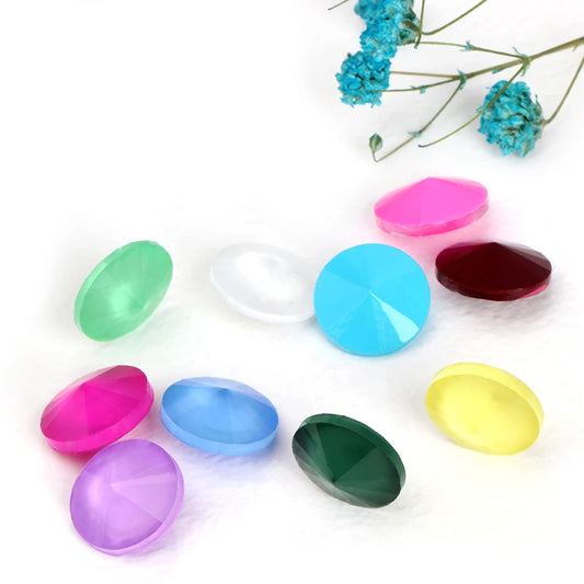 Acmore Crystal Rivoli Shape Loose Crystal Pointback Rhinestones for Clothing Accessories