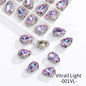Acmore Crystal Crystals Rhinestone With Claw Strass Gems Sew on Rhinestone Drop Shape Crystal Fancy Stone With Claw for Garment