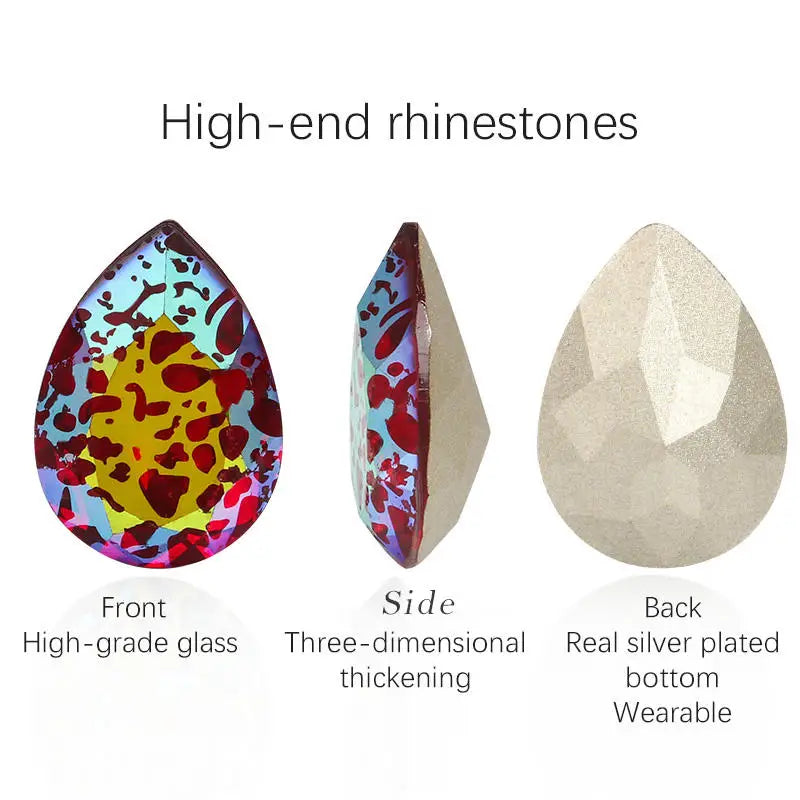 Acmore Crystal White Patina WP Series Colors Fancy Shapes Pointback Jewelry Crystal Stones Crafts DIY Rhinestone Accessories
