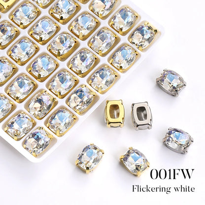 Acmore Crystal High Quality Pillow Shaped Copper Claws Crystal Rhinestones for Sewing Accessories