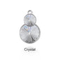 Acmore Crystal Double Rivoli Shaped Fancy Shiny 16 Colors Crystal Stones K9 Glass Alloy Back Pendant Necklace for DIY Earring Charms