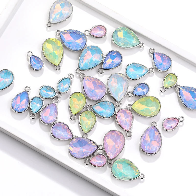 Acmore Crystal New Product Drop Alloy Pendant With Single Loop Opal Mocha DE Rhinestones Glass Jewelry Wholesale Clothes Accessories