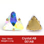Acmore Crystal  New Fashion Apparel Wedding Shoes Diy Accessories Hand - Sew-on Diamond Triangle Glass Claw Rhinestones Jewelry