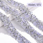 Acmore Crystal Wholesale 1.2cm Bling Self-Adhesive Resin Mesh Strips With Round Point Back Rhinestones Tube Rope for Decoration Garment