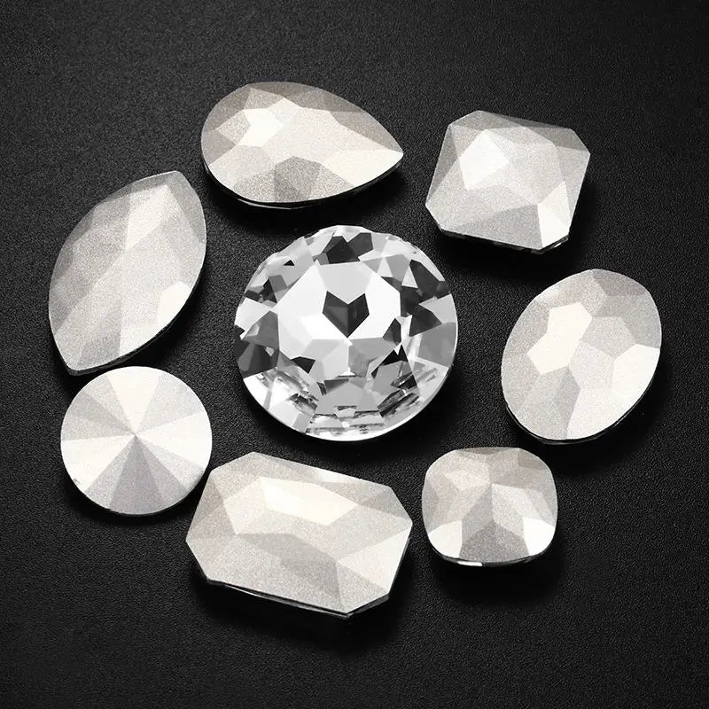 Acmore Crystal New Desgin Big Size Multiful Shapes Crystal Glass Fancy Rhinestones for Jewelry Making and Crystal Craft
