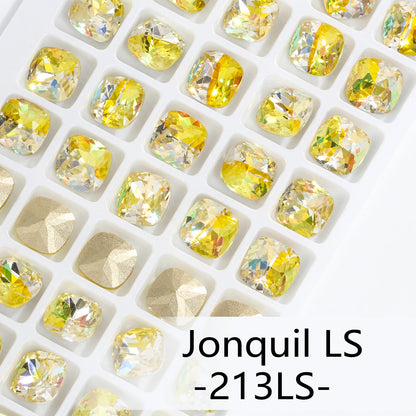 Acmore Crystal Wholesale Cushion Pointback Rhinestone K9 Glass Fancy Stone Loose Glass Design DIY Clothes Bags Shoes
